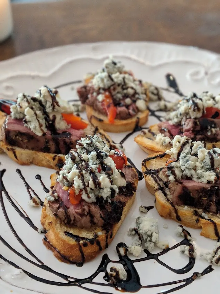 Tenderloin and Blue Cheese Crostini